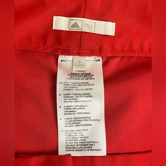 Adidas Golf/Tennis Skort in Red - Size 4 - Picture 6 of 8